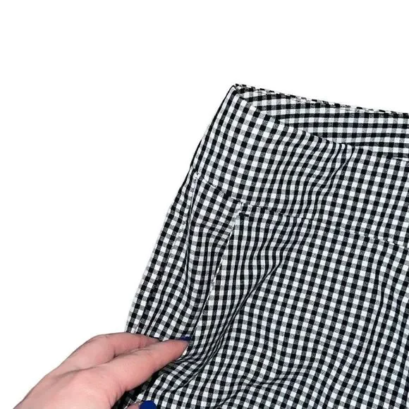 ANN TAYLOR Black & White Checkered Skinny Dress Pant Size 4 - Picture 4 of 6